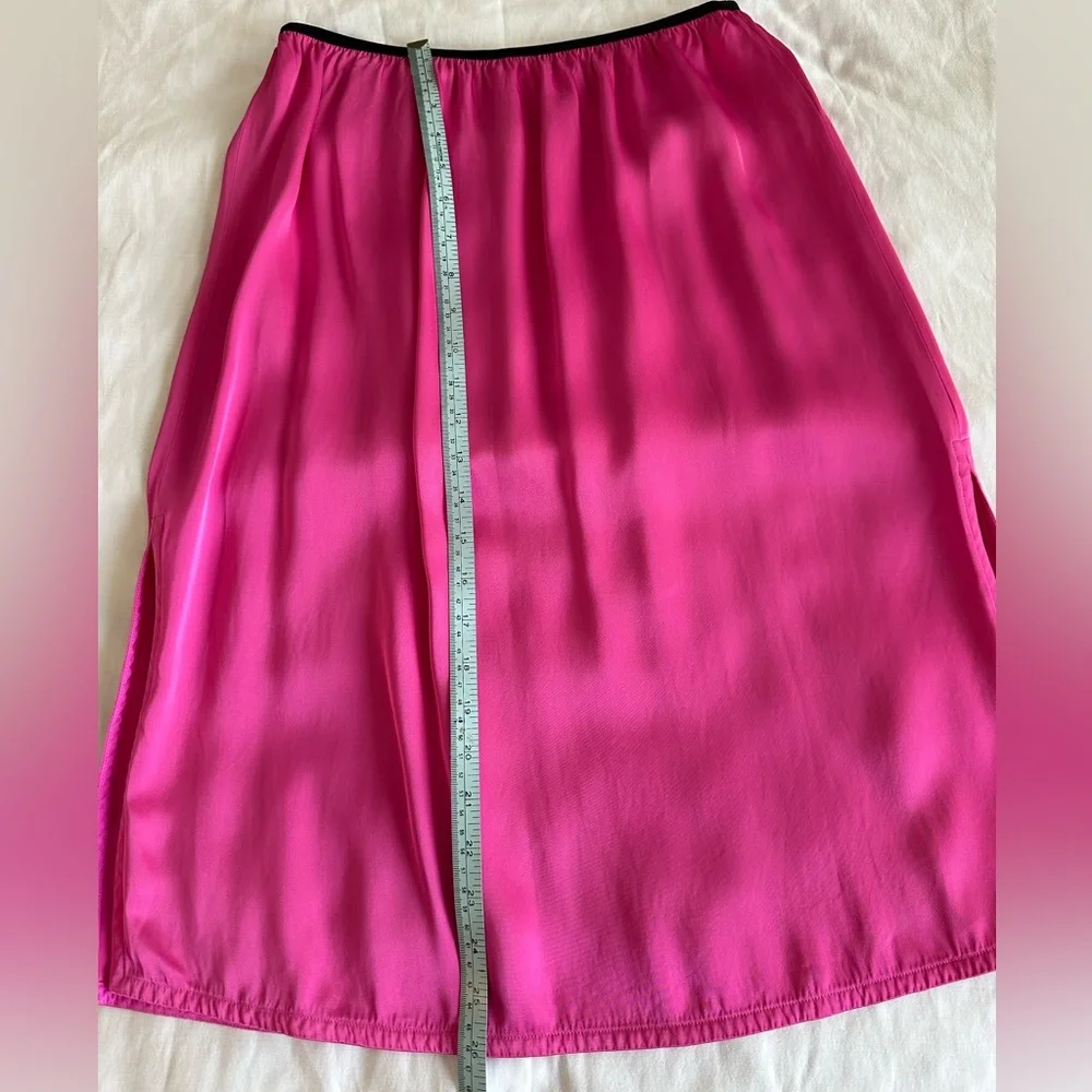 Helmut Lang Vibrant Pink Silk Side Slit Skirt - Picture 15 of 15